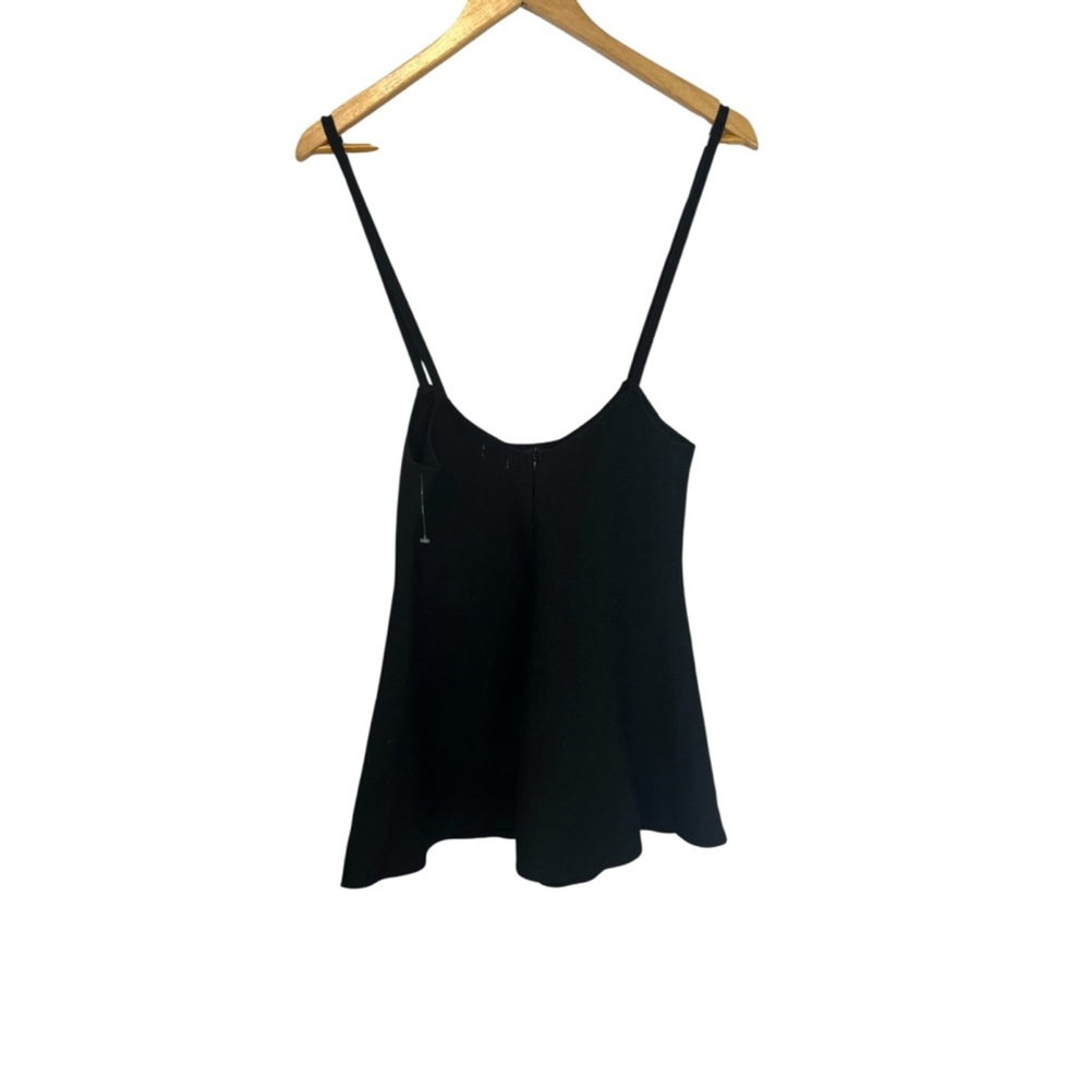 Black Knit Ribbed Short Stretch Mini Jumper Dress S - Picture 4 of 9